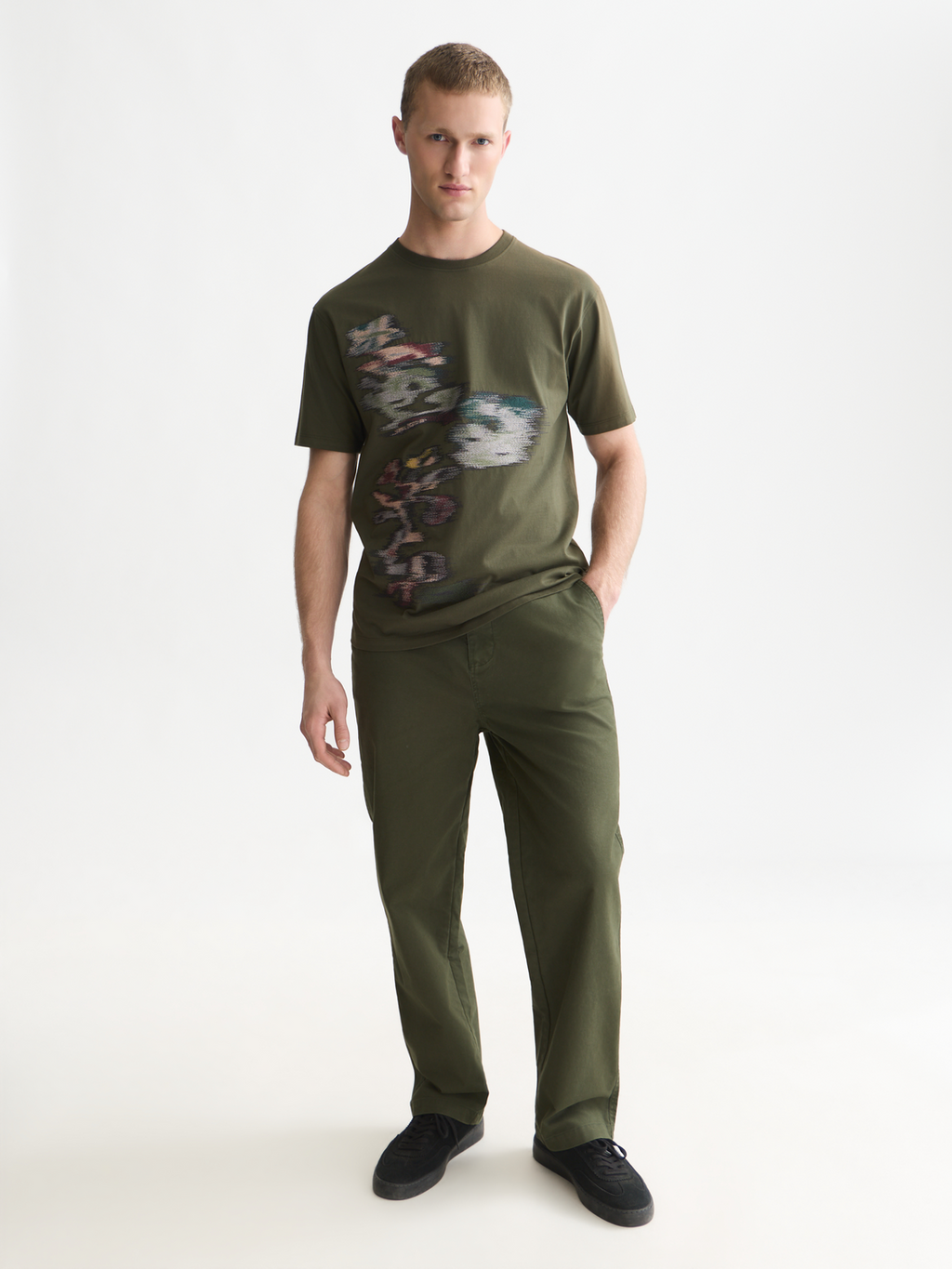 Pitch Peached Cotton-Blend Chino