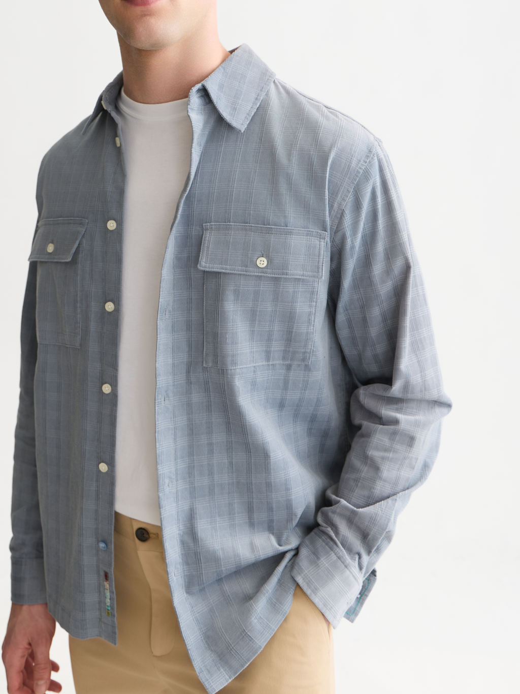 Corduroy Checked Relaxed-Fit Shirt