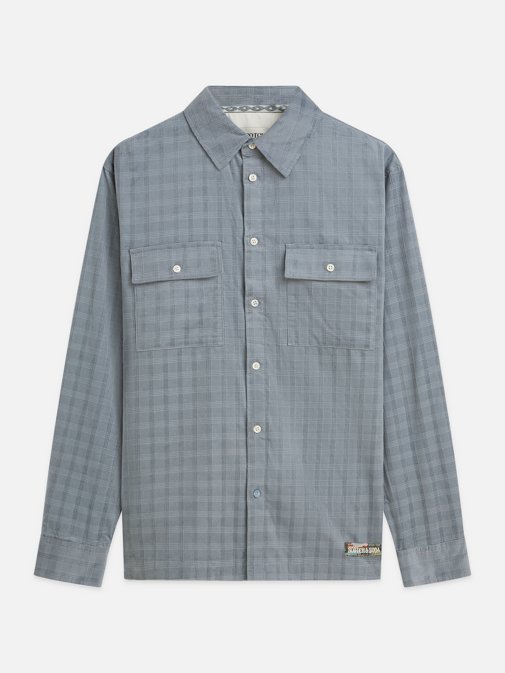 Corduroy Checked Relaxed-Fit Shirt