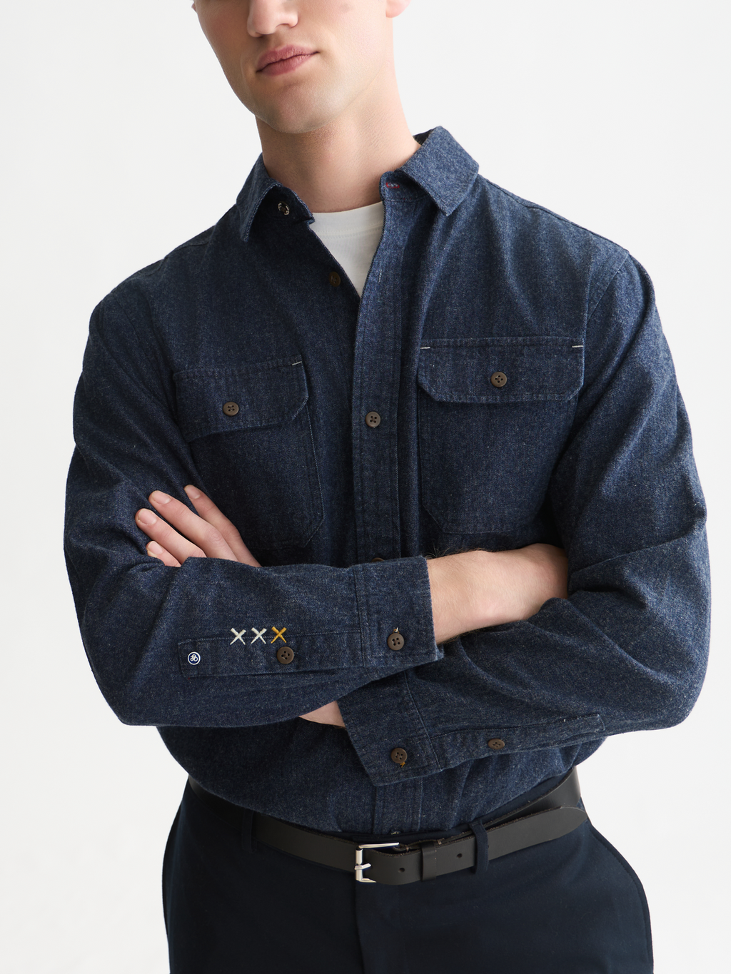 Denim Flannel Relaxed-Fit Overshirt