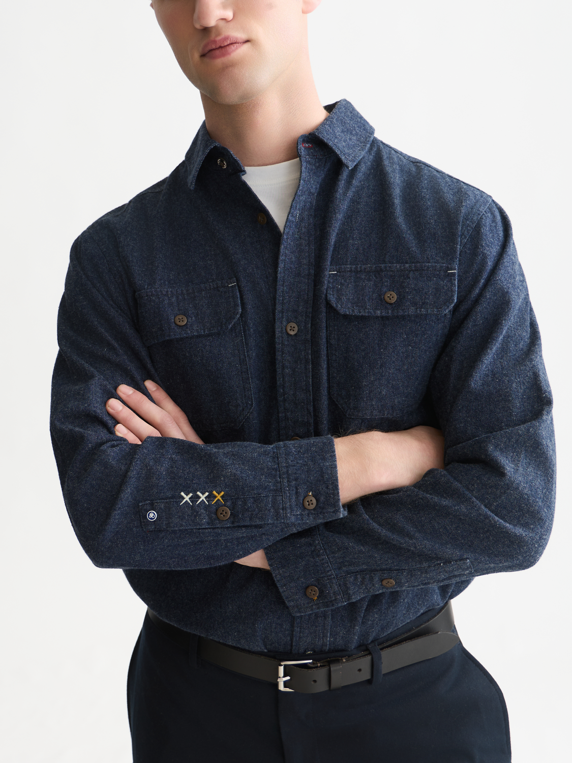 Denim Flannel Relaxed-Fit Overshirt