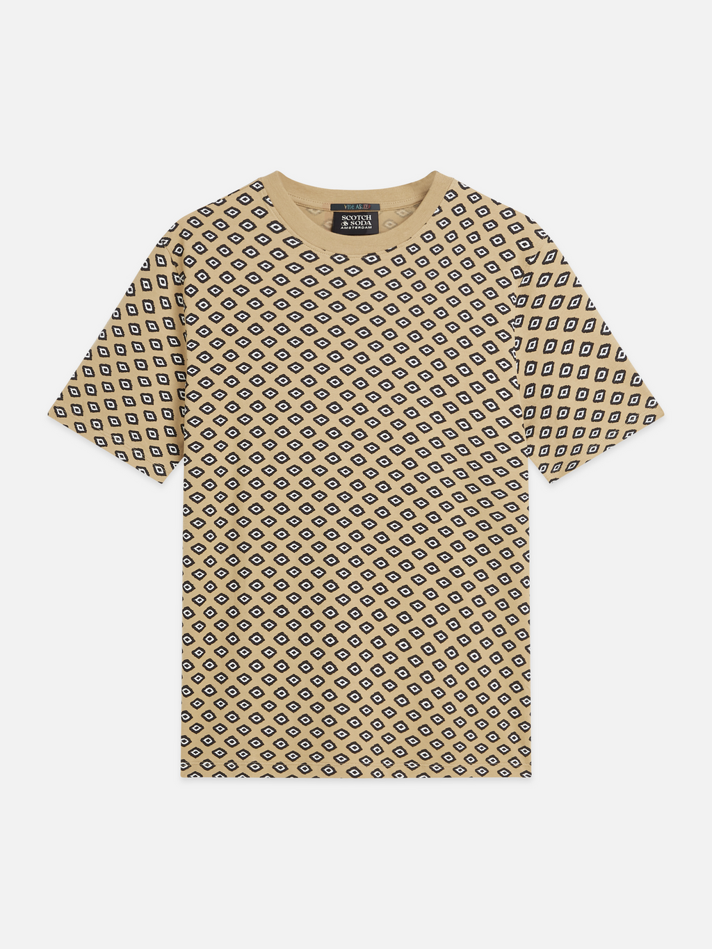 Micro Printed Regular-Fit T-Shirt
