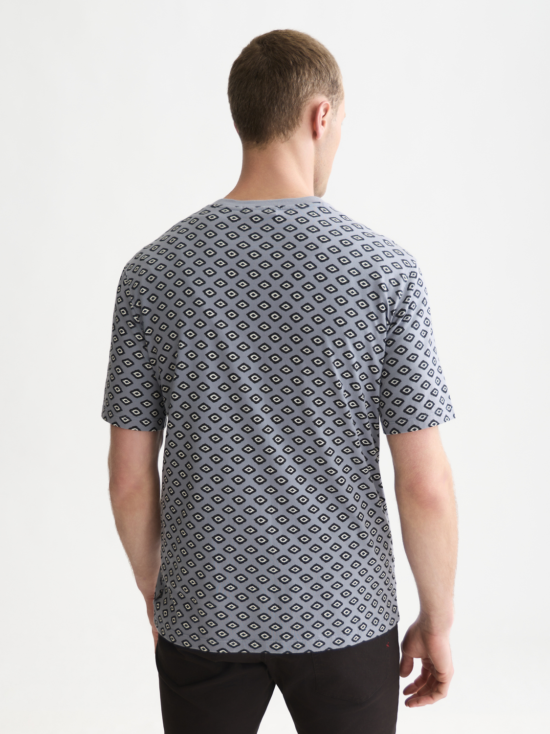Micro Printed Regular-Fit T-Shirt