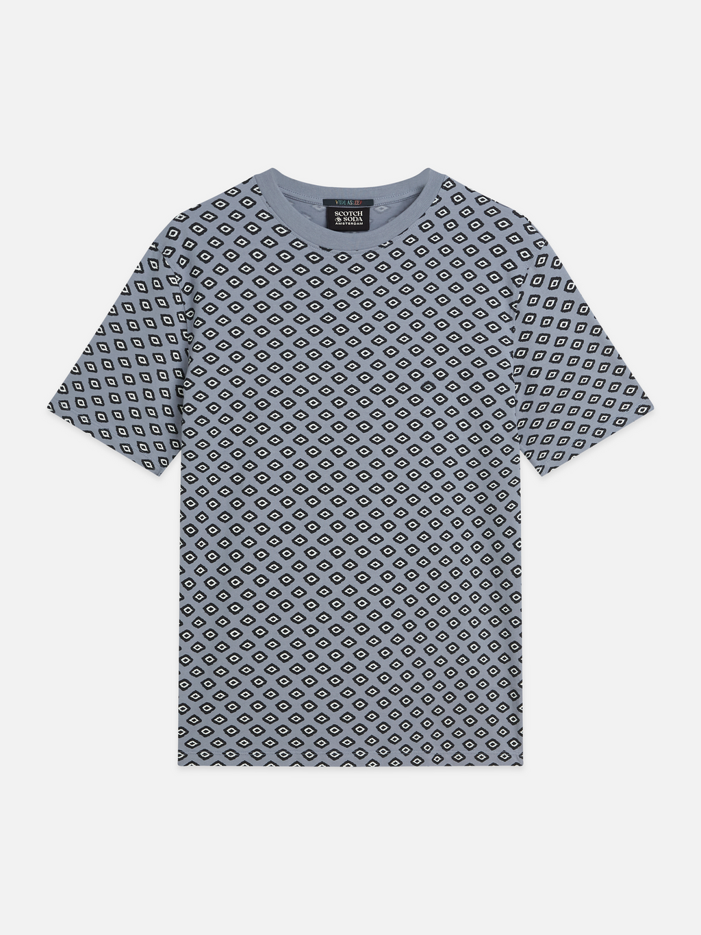 Micro Printed Regular-Fit T-Shirt