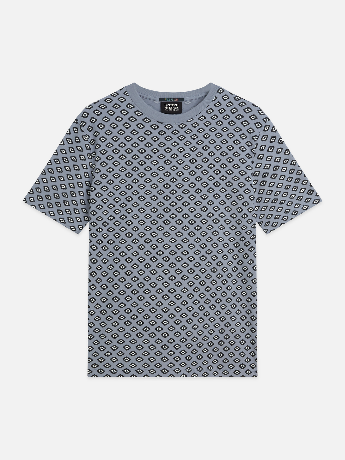 Micro Printed Regular-Fit T-Shirt