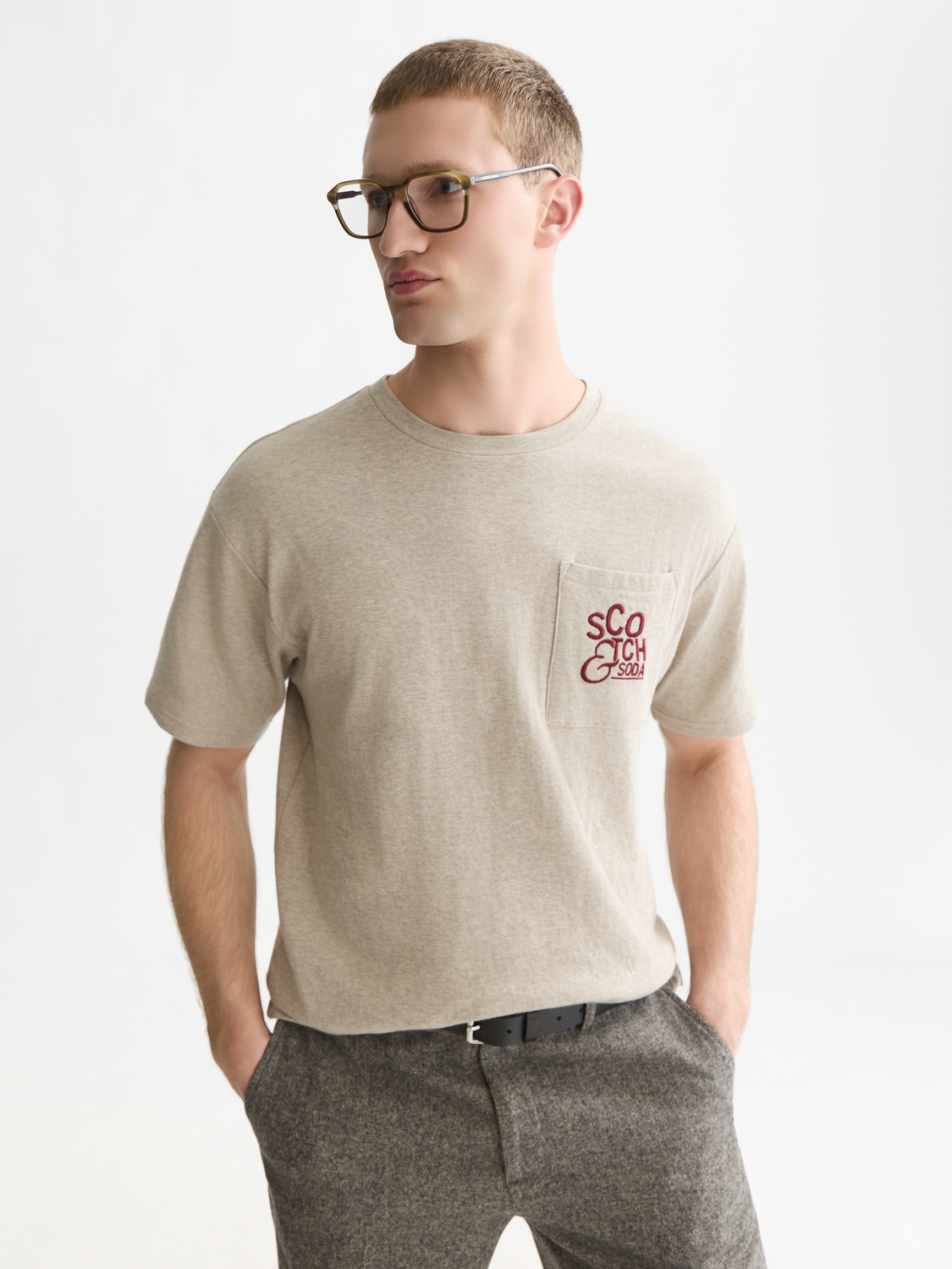 Bonded Chest Pocket And Artwork Relaxed-Fit T-Shirt