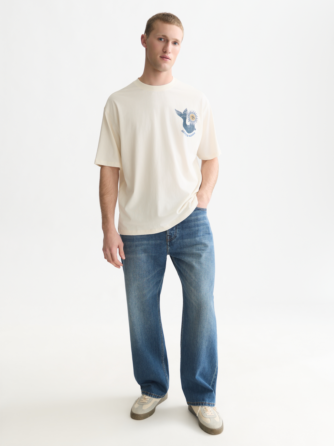 Front And Back Artwork Loose-Fit T-Shirt