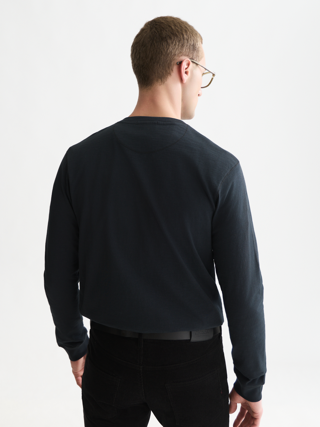 Henley Slub Regular-Fit Long Sleeved T-Shirt