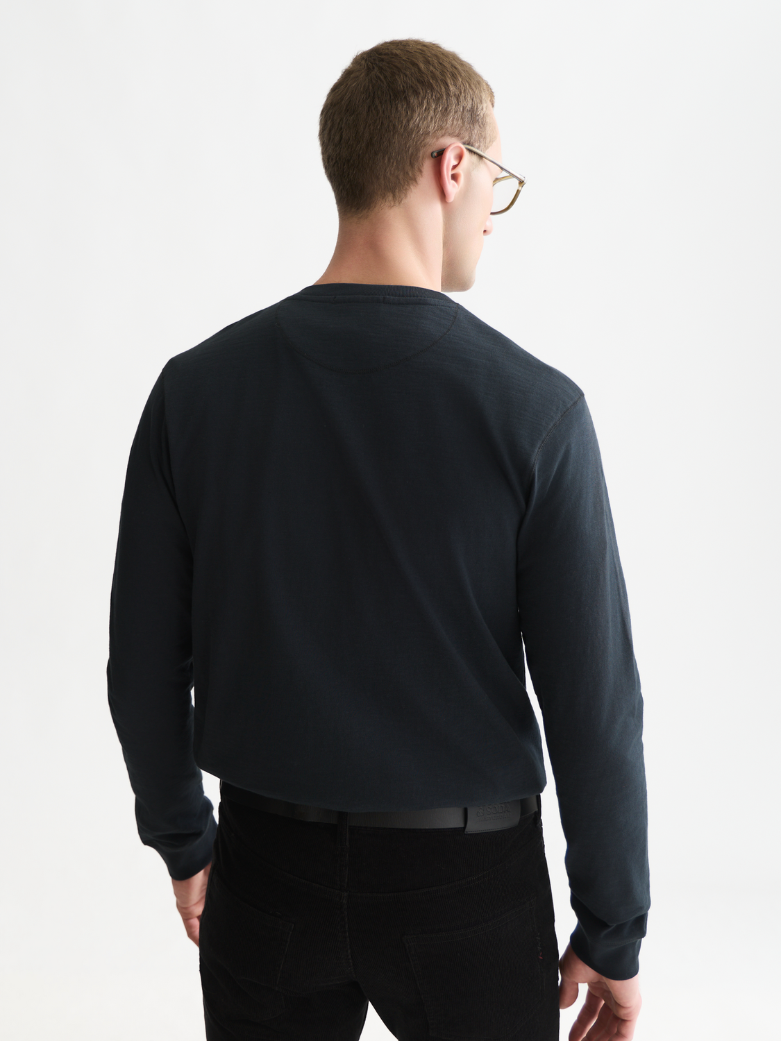Henley Slub Regular-Fit Long Sleeved T-Shirt