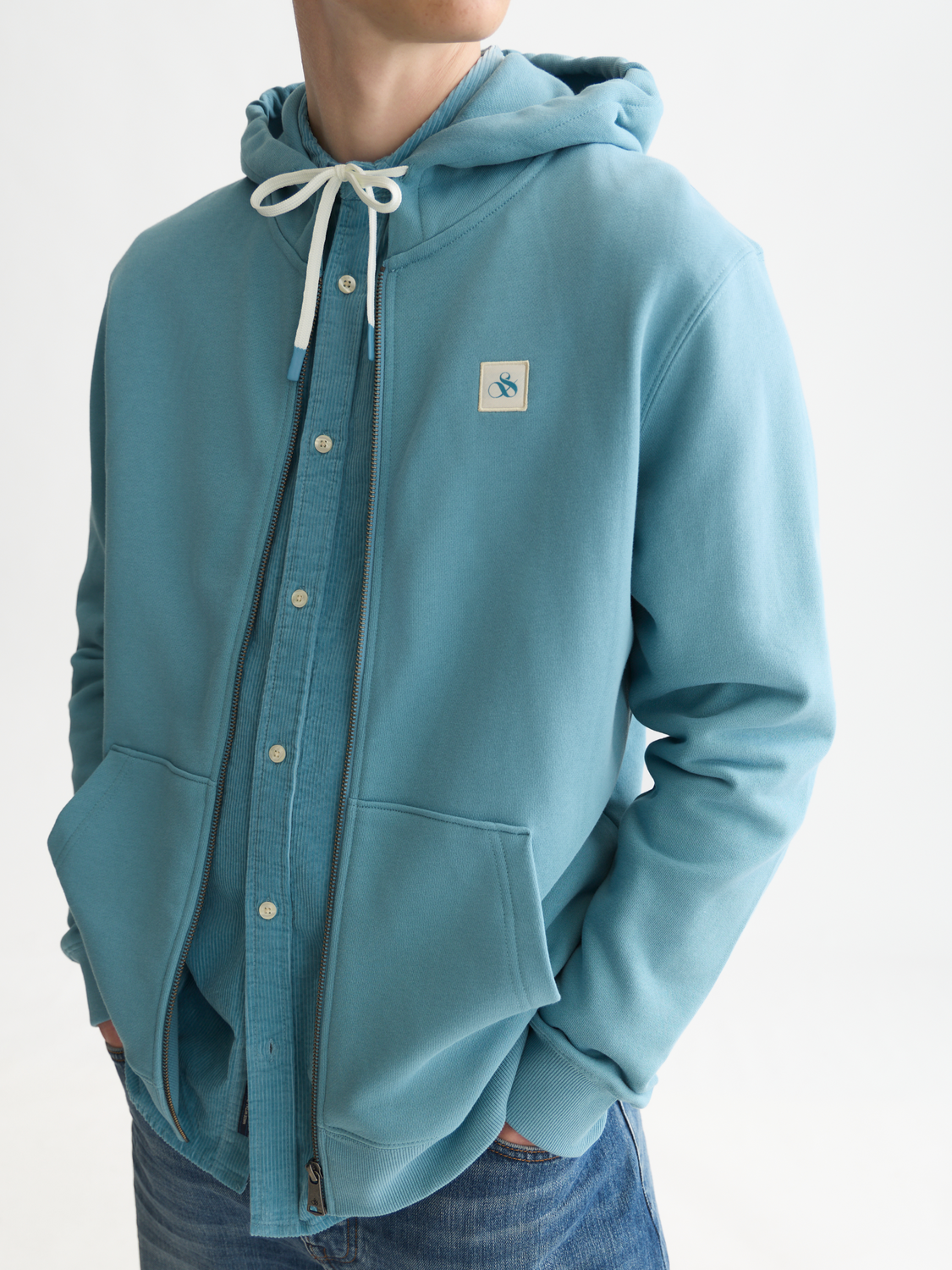 Logo Badge Regular-Fit Zip-Through Hoodie