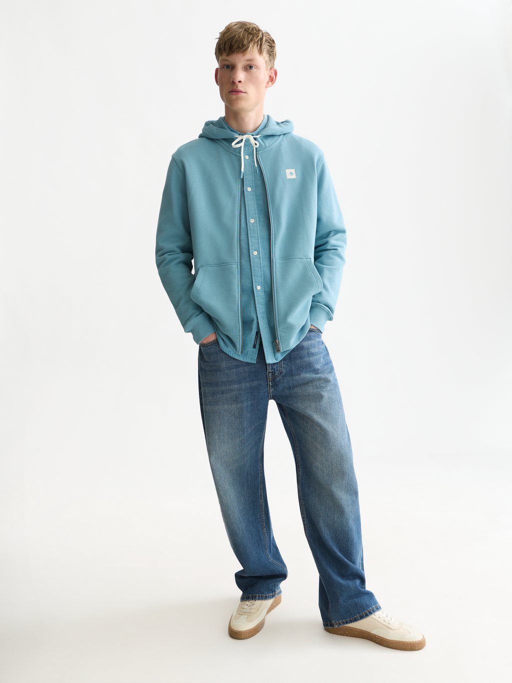 Logo Badge Regular-Fit Zip-Through Hoodie