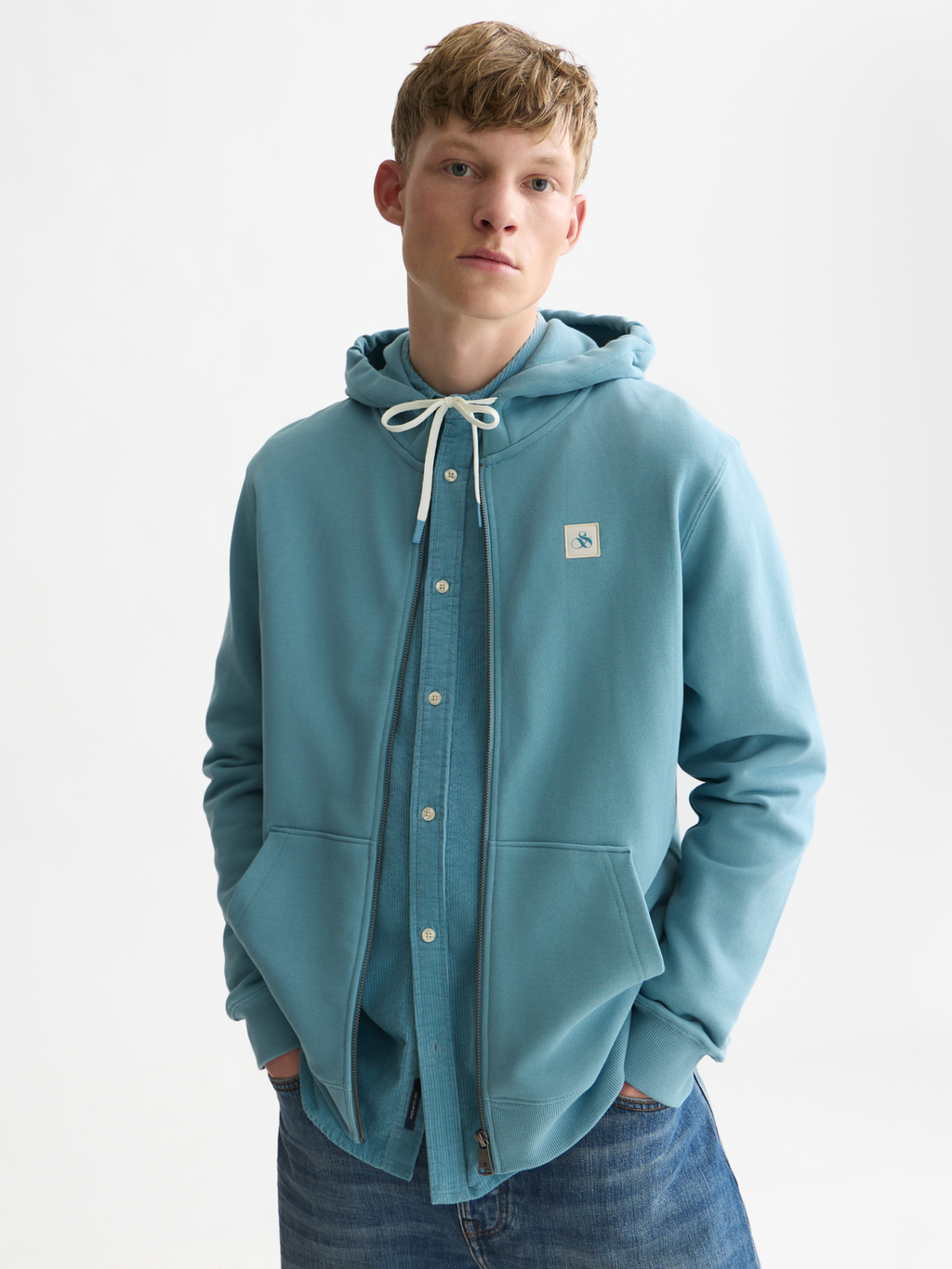 Logo Badge Regular-Fit Zip-Through Hoodie