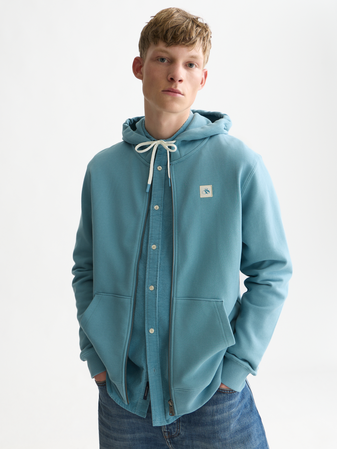 Logo Badge Regular-Fit Zip-Through Hoodie