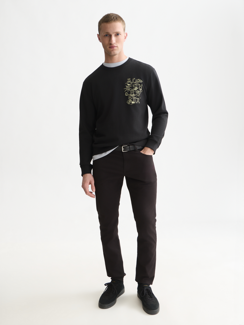Left Chest Artwork Regular-Fit Sweatshirt