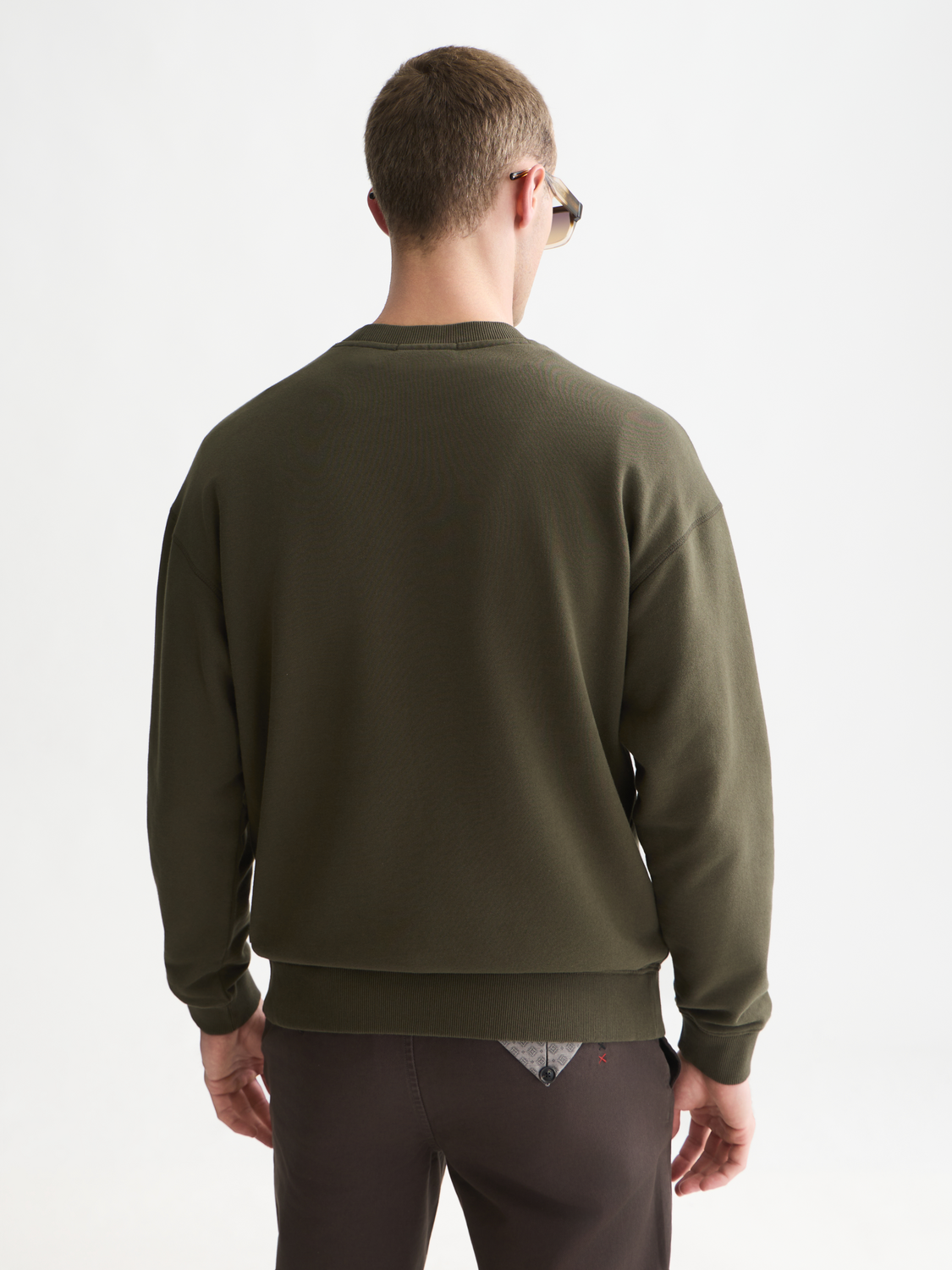 Front Embroidered Artwork Relaxed-Fit Sweatshirt