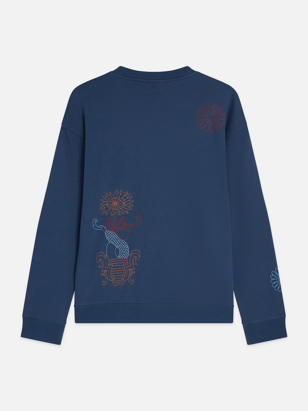 Placed Embroidered Artwork Relaxed-Fit Sweatshirt