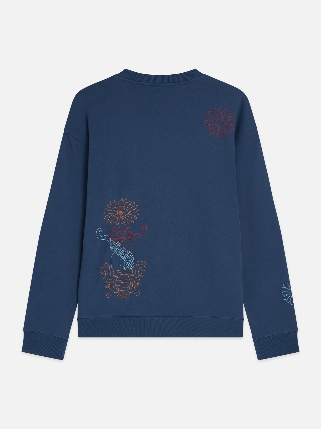 Placed Embroidered Artwork Relaxed-Fit Sweatshirt