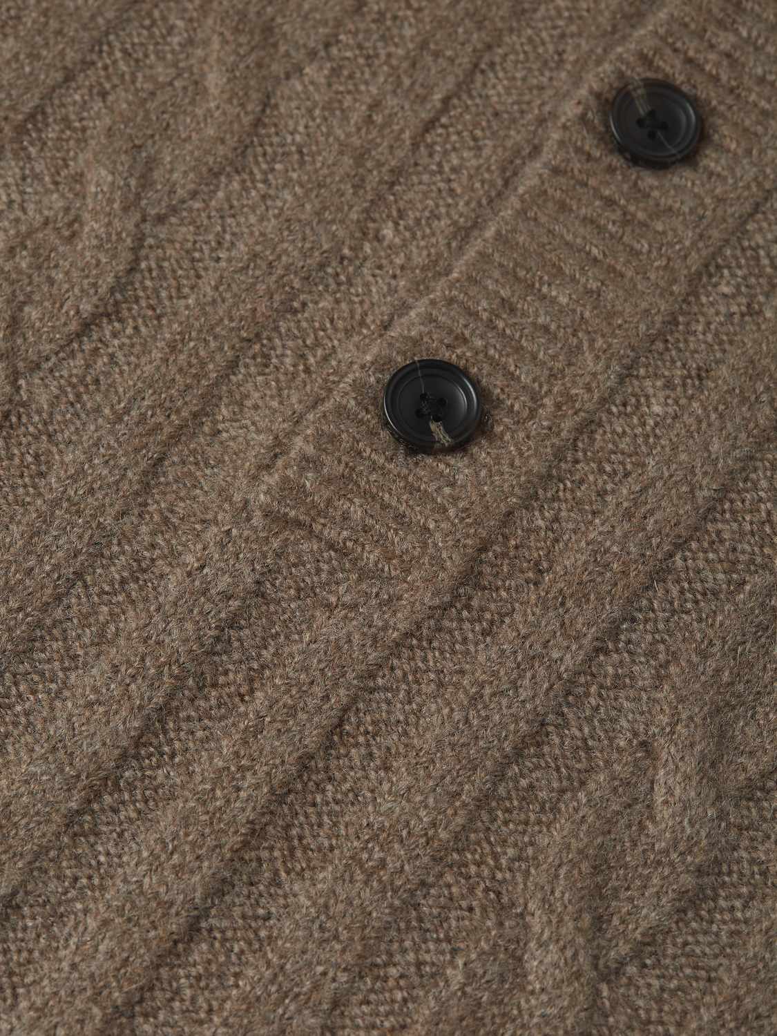Soft Knit Polo Cable Dropped Shoulder Pullover