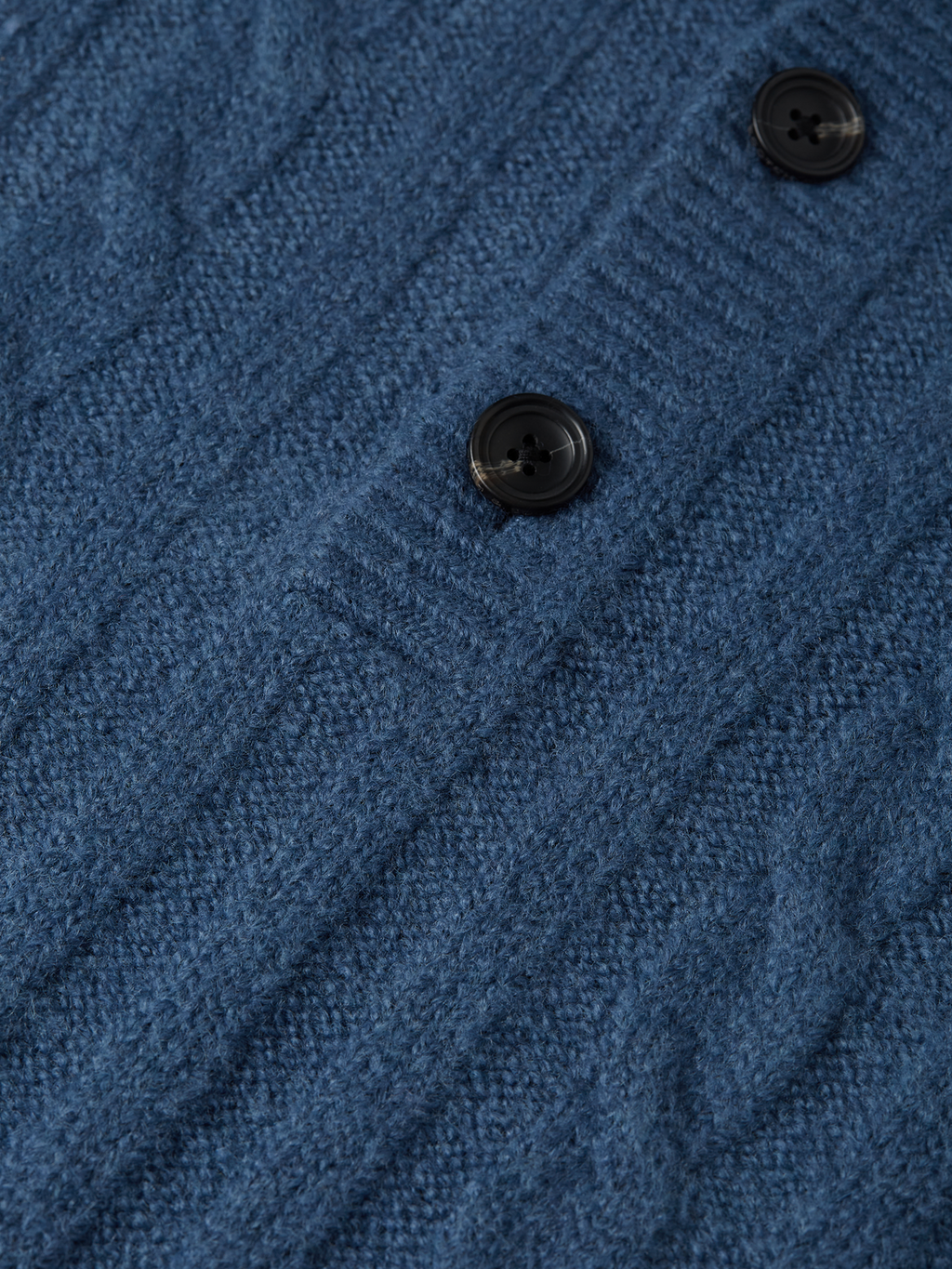 Soft Knit Polo Cable Dropped Shoulder Pullover