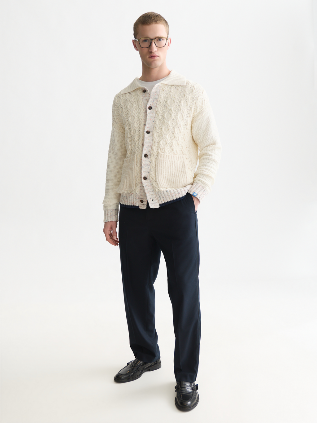Multi-Yarn Loose-Fit Cardigan