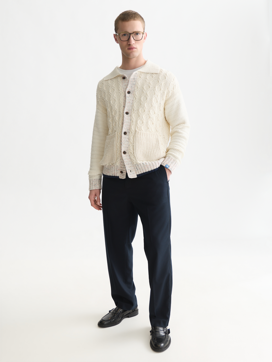 Multi-Yarn Loose-Fit Cardigan