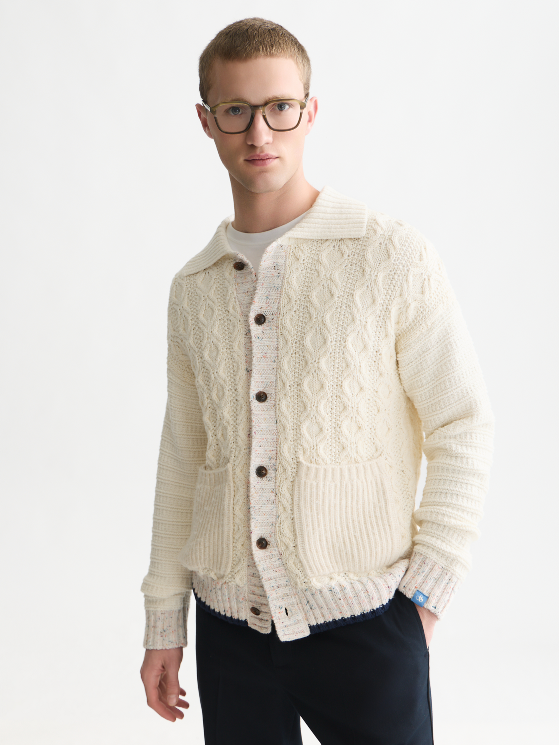 Multi-Yarn Loose-Fit Cardigan