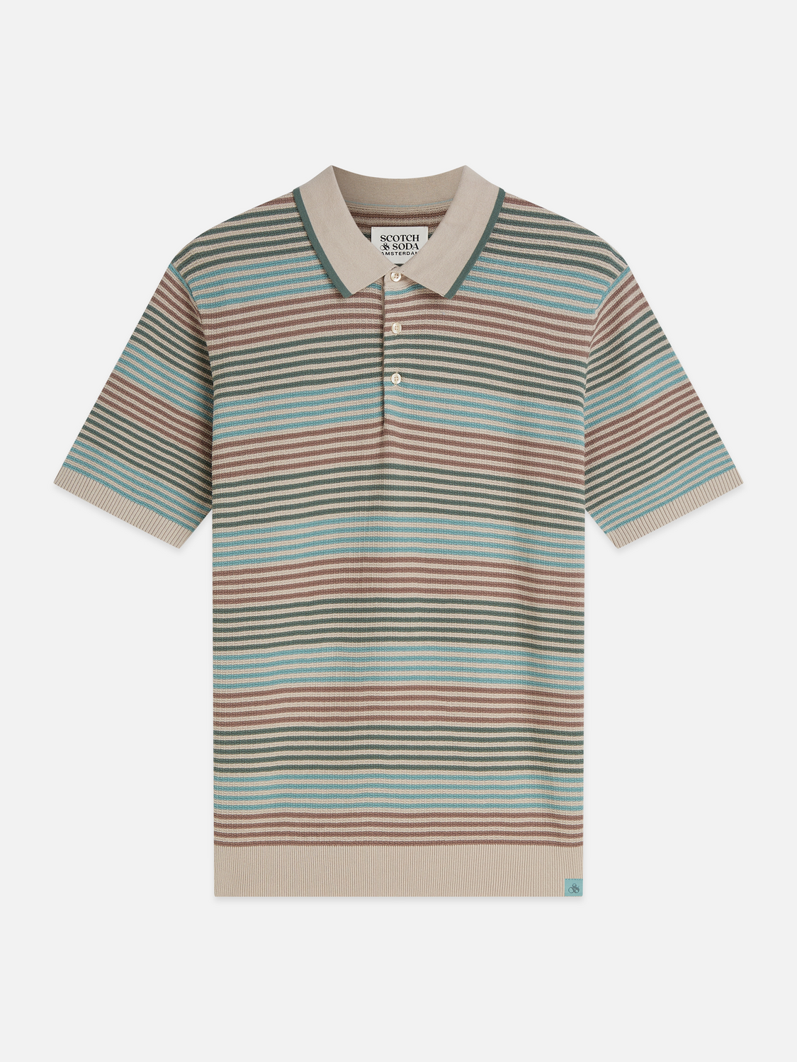 Striped Knitted Regular-Fit Polo