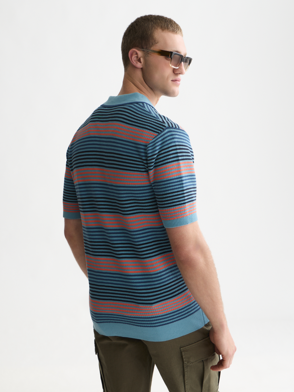 Striped Knitted Regular-Fit Polo