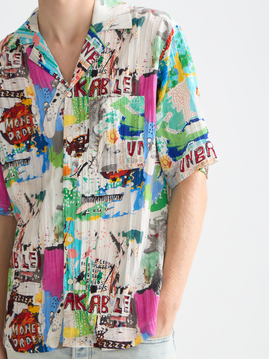 Scotch & Soda x Basquiat Printed Relaxed-Fit Short-Sleeved Shirt