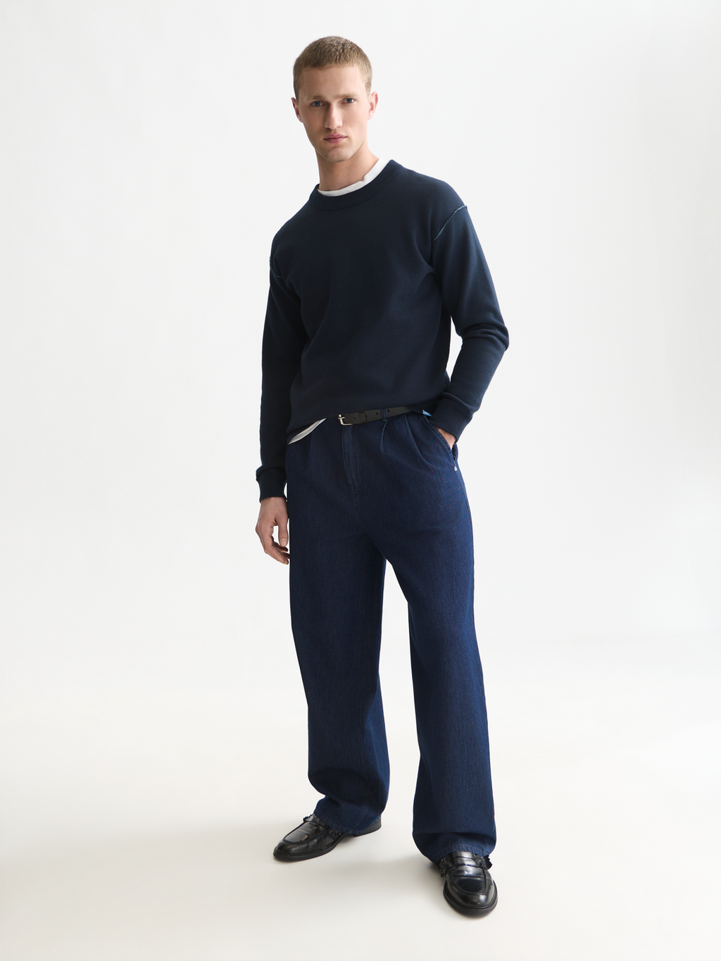 Double Face Merino-Blend Relaxed-Fit Pullover