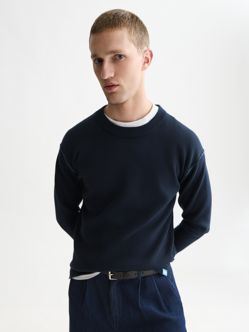 Double Face Merino-Blend Relaxed-Fit Pullover
