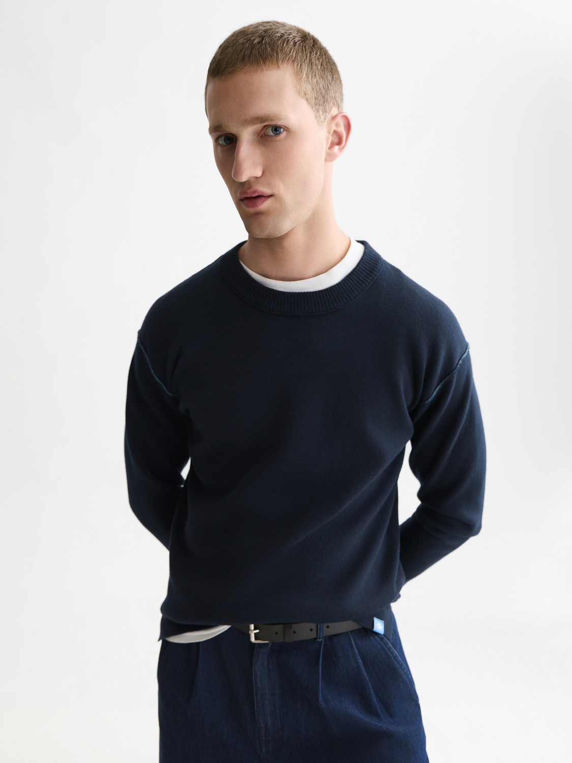 Double Face Merino-Blend Relaxed-Fit Pullover