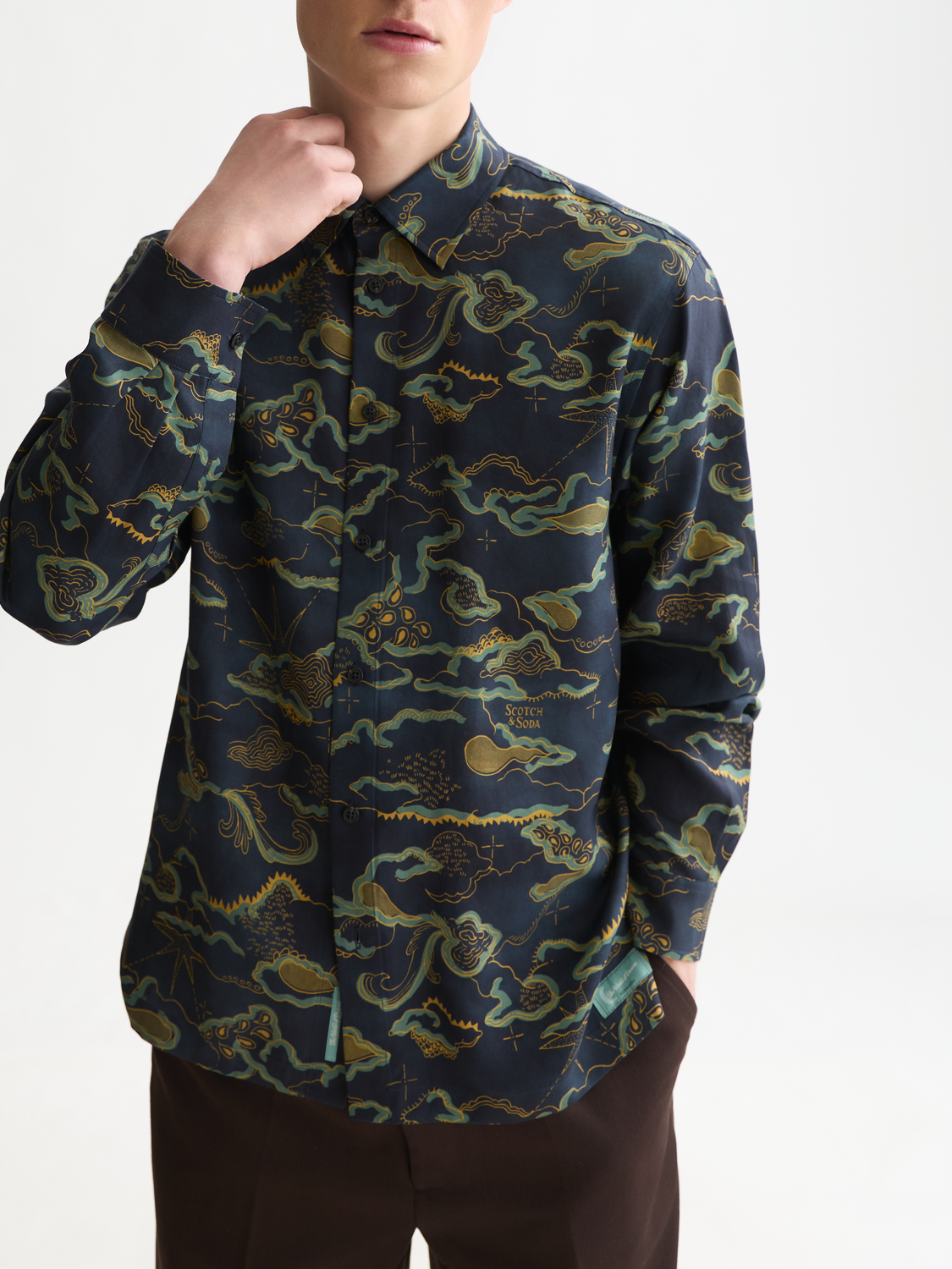 Printed Lyocell Relaxed-Fit Shirt
