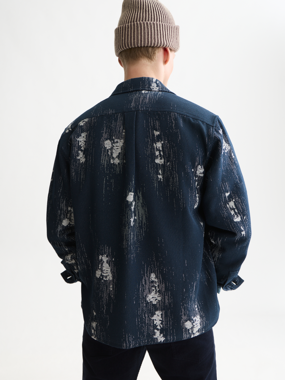 Jacquard Relaxed-Fit Overshirt