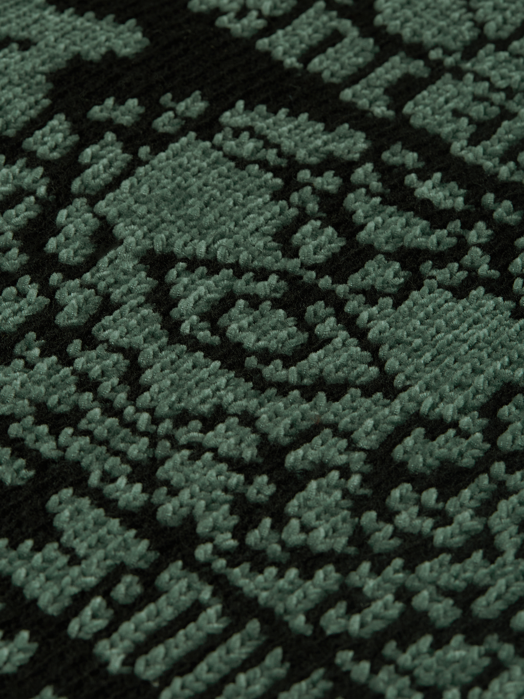 Chenille Jacquard Wool-Blend Dropped Shoulder Pullover