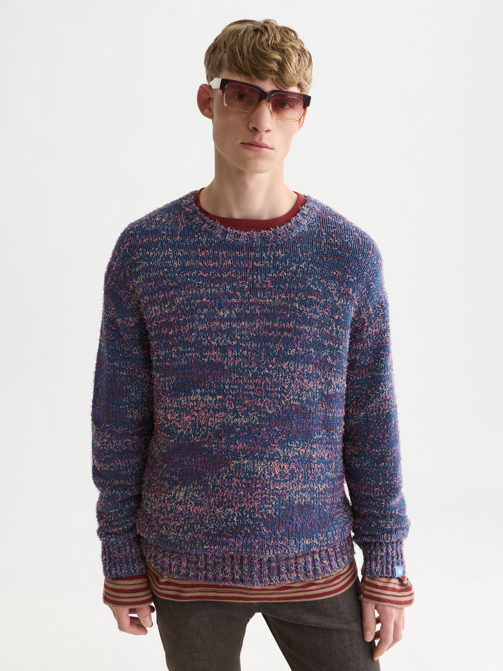 Hairy Multicolor Loose-Fit Pullover