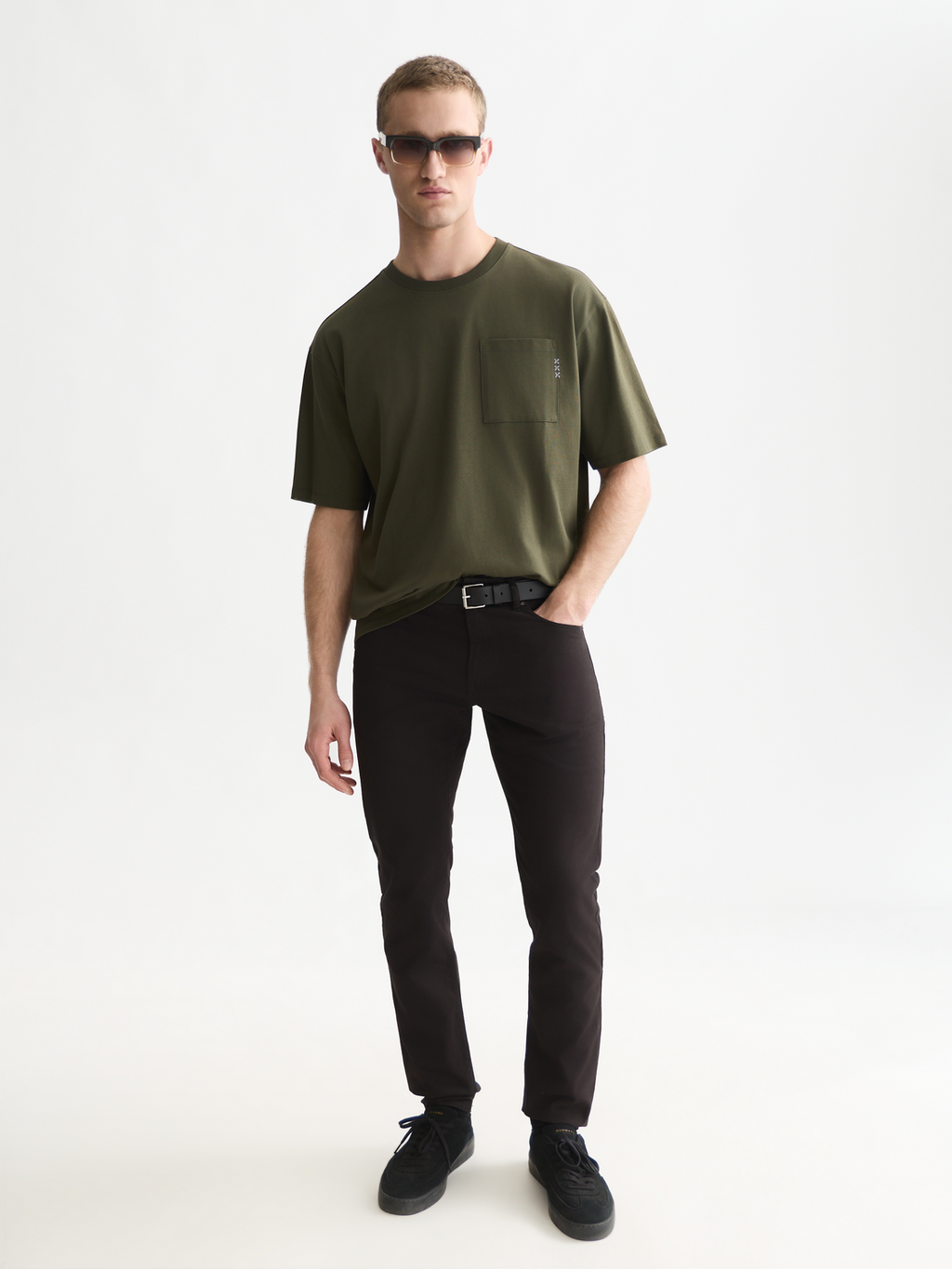 Essentials 3 Crosses Chest Pocket Loose-Fit T-Shirt