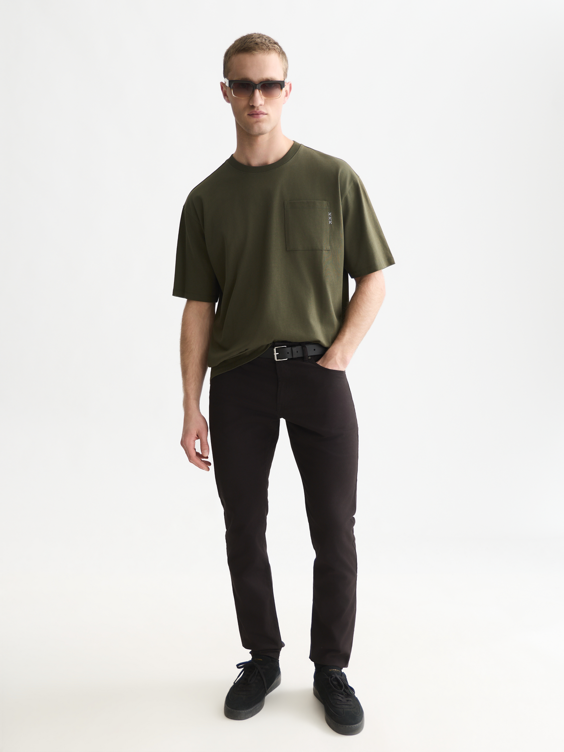 Essentials 3 Crosses Chest Pocket Loose-Fit T-Shirt