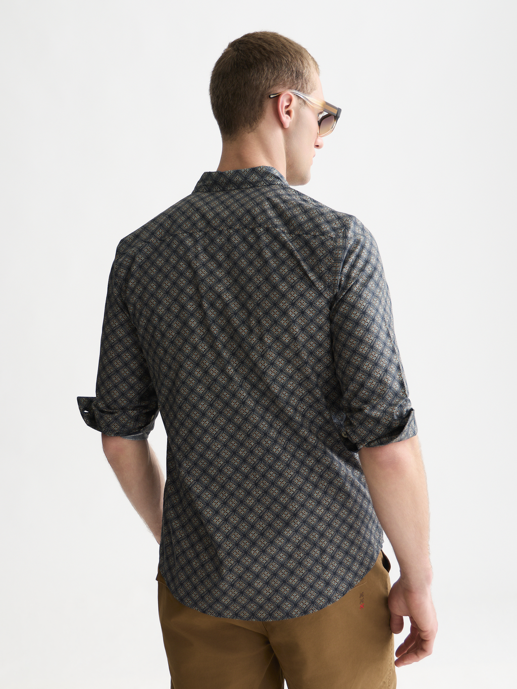 Micro Printed Slim-Fit Shirt