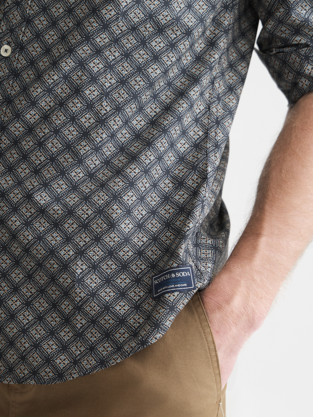 Micro Printed Slim-Fit Shirt