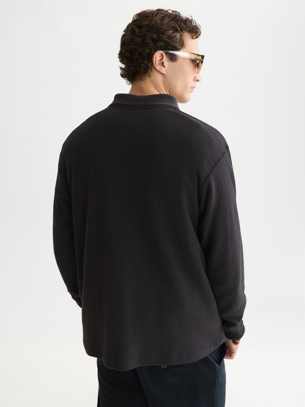 Structured Long Sleeved Polo