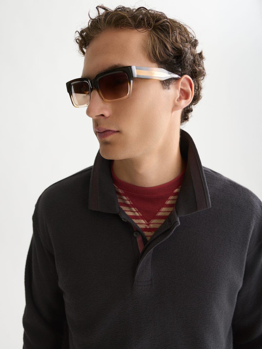 Structured Long Sleeved Polo