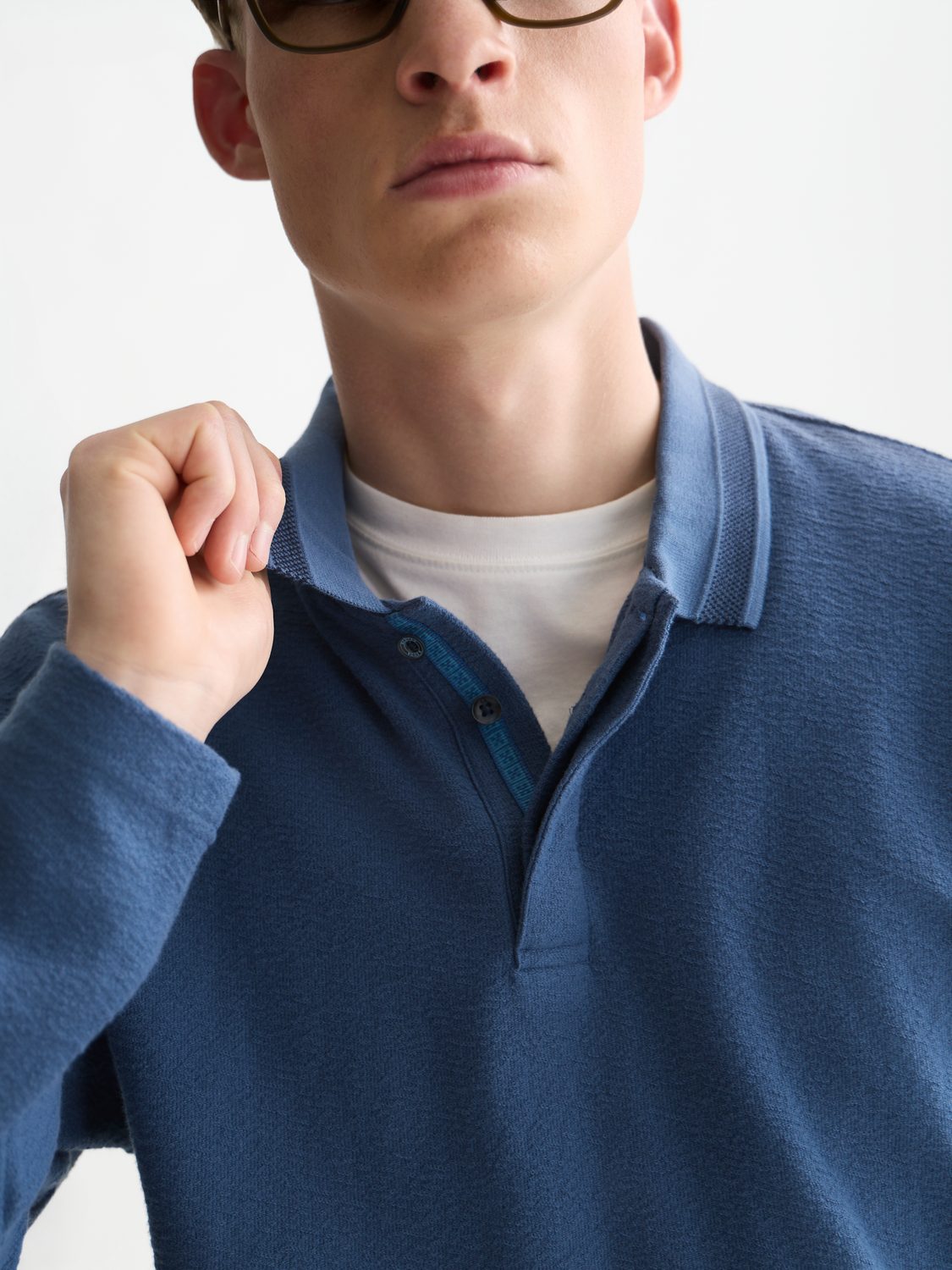 Structured Long Sleeved Polo