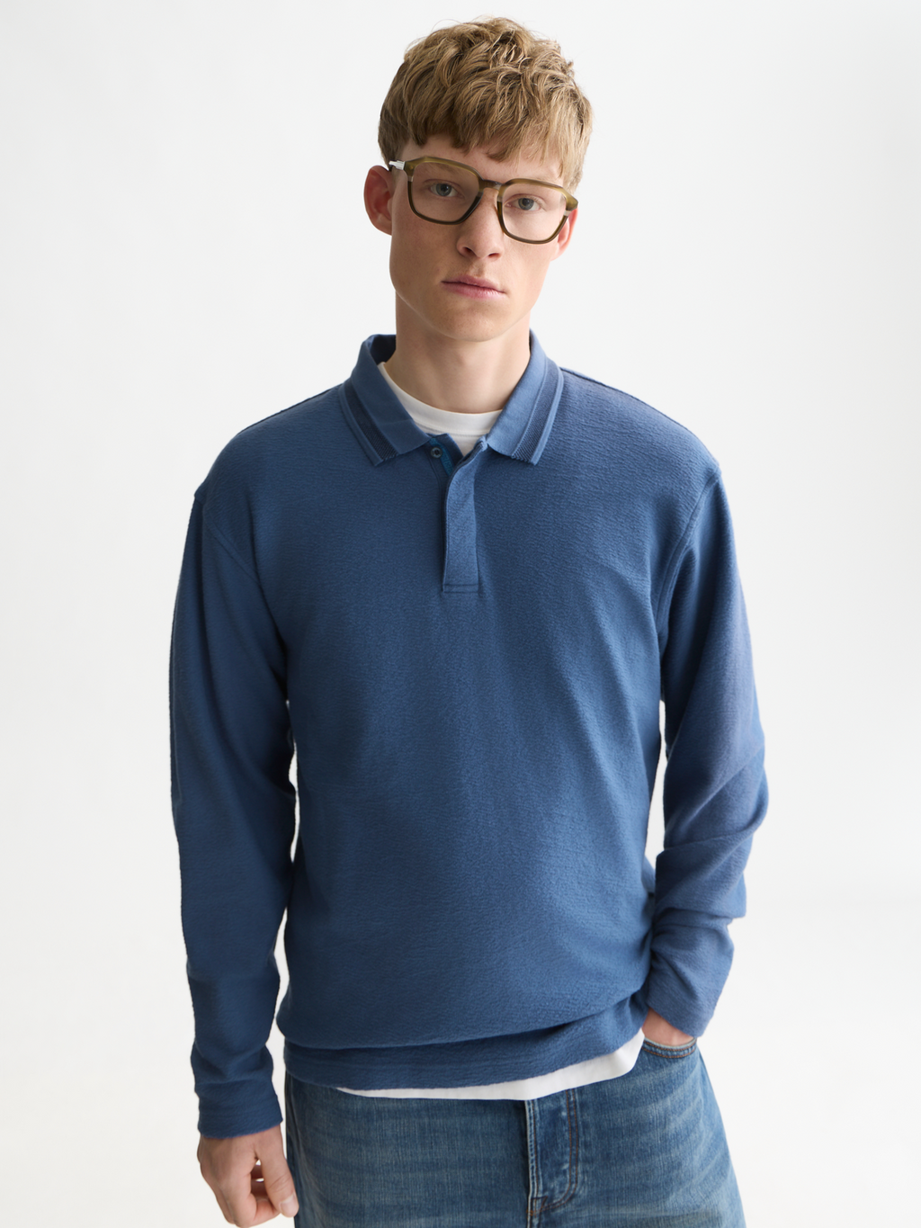 Structured Long Sleeved Polo
