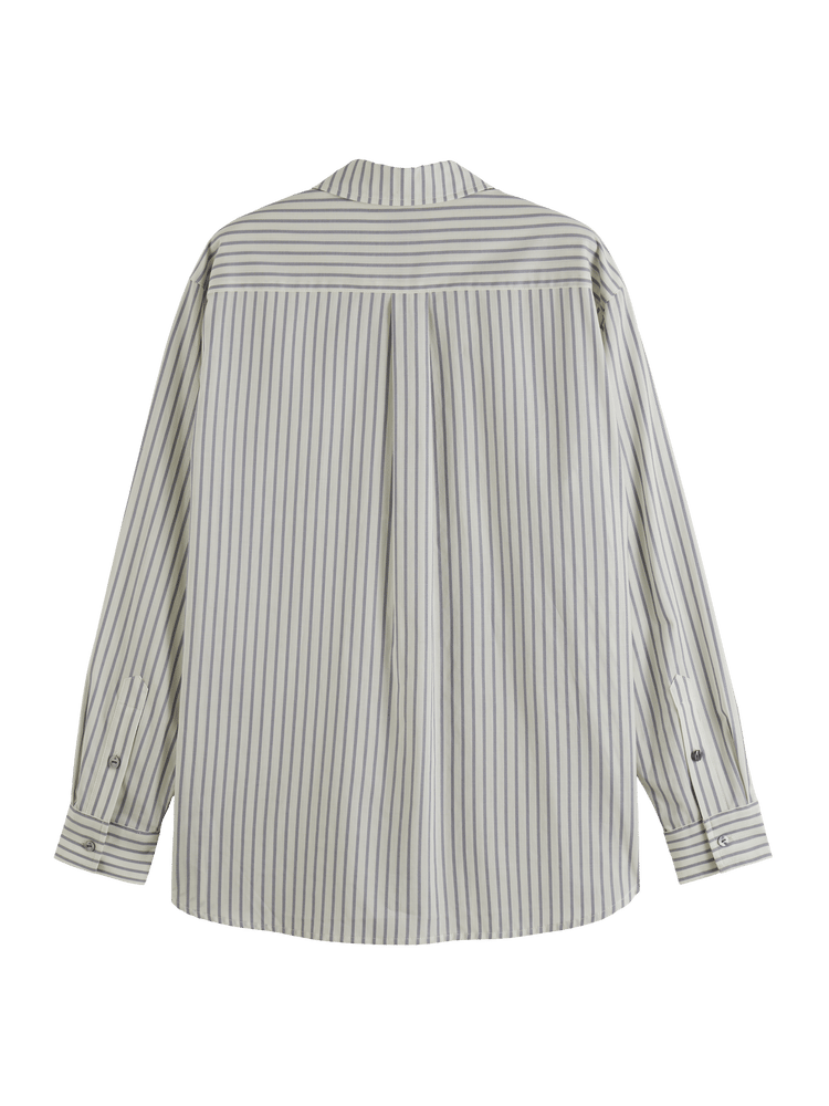 Oversized Fit Striped Shirt