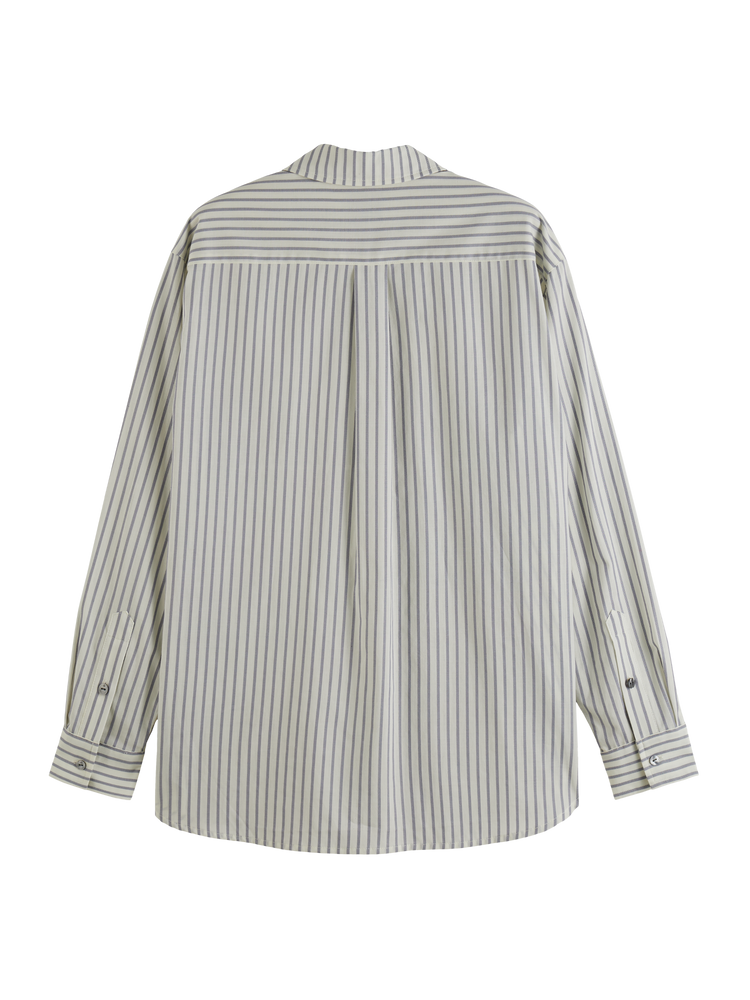 Oversized Fit Shirt With Stripes