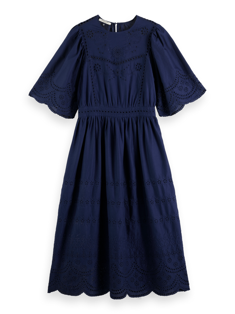 Broderie Anglaise Midi Dress