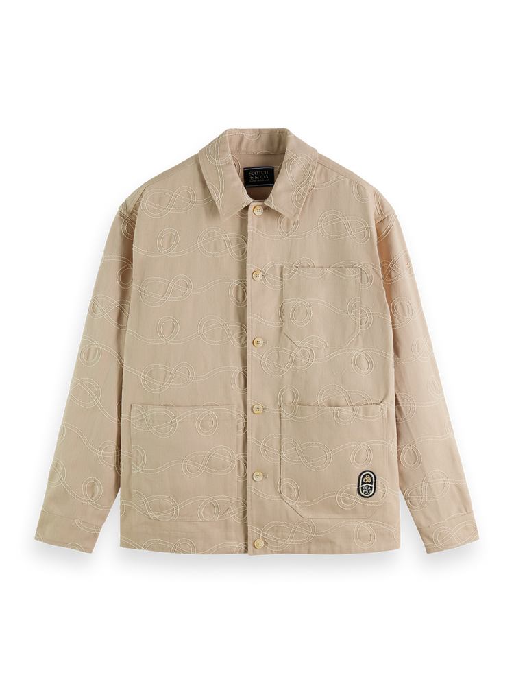 Robe Jacquard Twill Overshirt Jacket