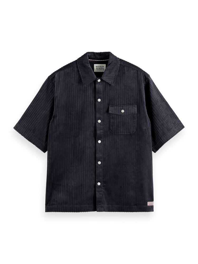 Relaxed-Fit Short Sleeve Corduroy Shirt