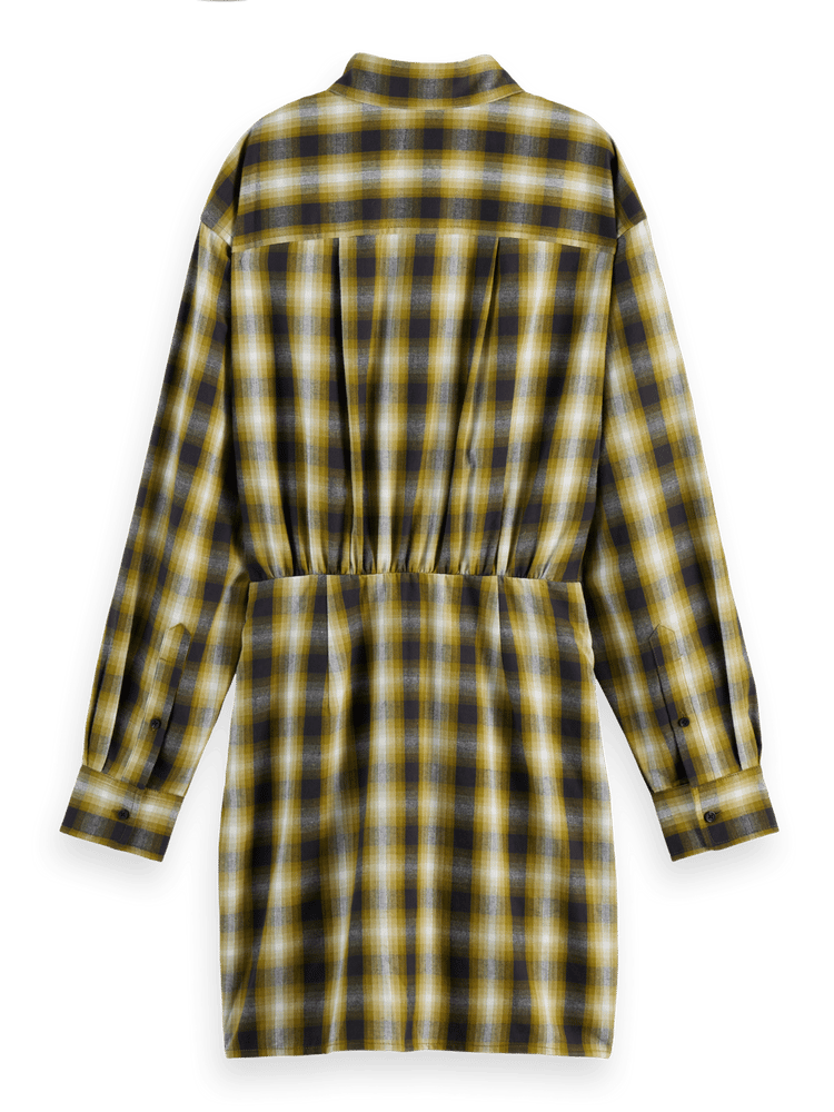 Flannel Wrap Mini Dress